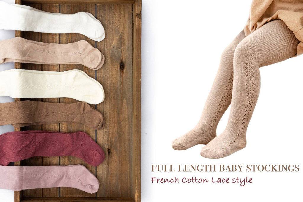 OLIVE & CRADLE - French Lace Cotton Tights