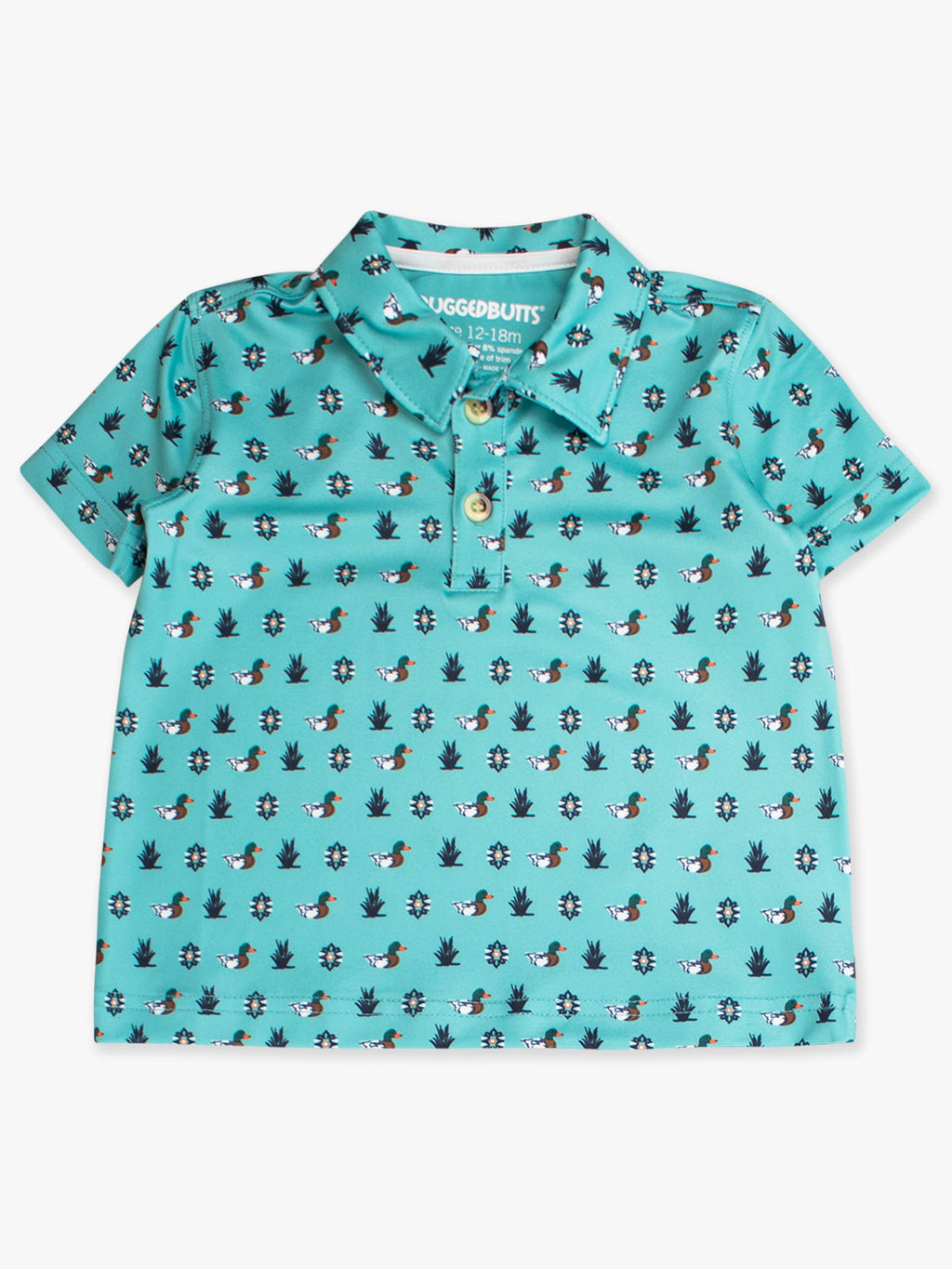 RuffleButts + RuggedButts - Boys Dapper Ducks Knit Short Sleeve Performance Polo