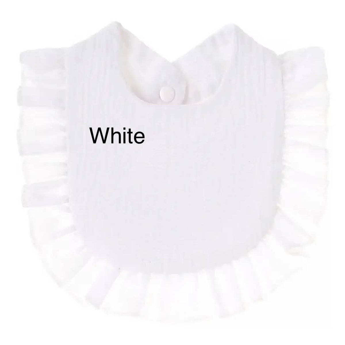 Zsa Zsa & LoLLi Monogram Blanks - Muslin Ruffle Toddler Bib Baby Gift, Shower Gift