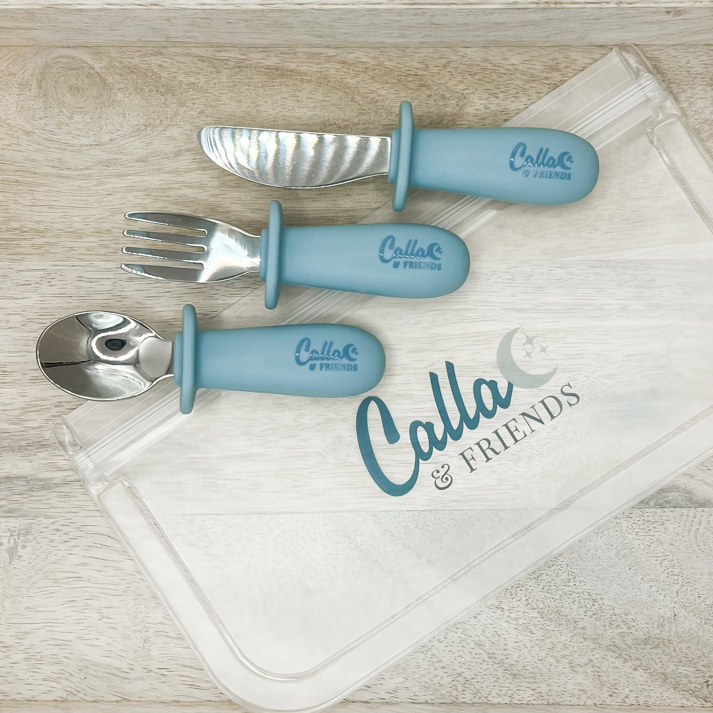 Calla & Friends - Silicone & Stainless Steel Toddler Utensil Set