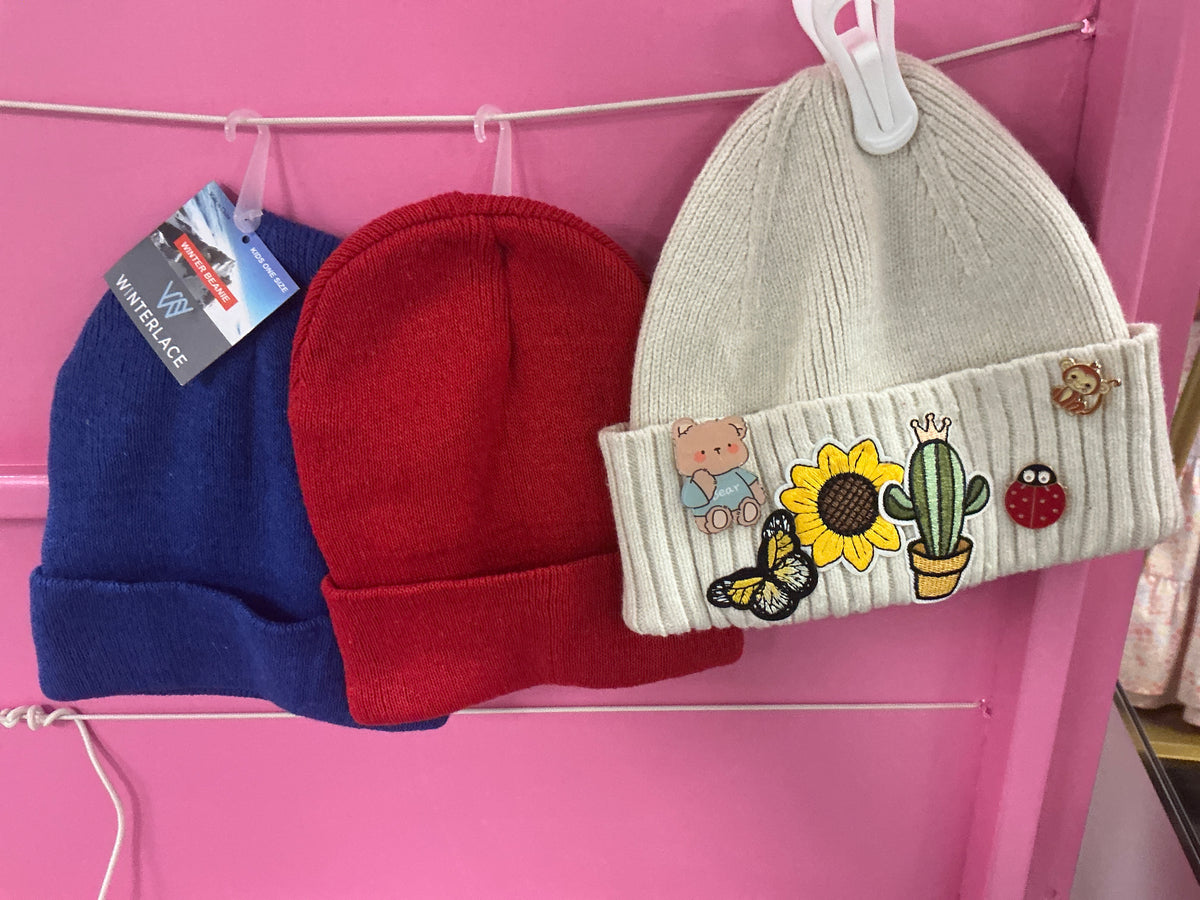 Knit Beanie with patches