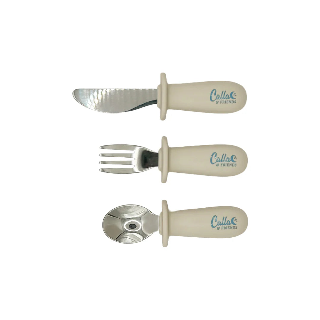 Calla & Friends - Silicone & Stainless Steel Toddler Utensil Set