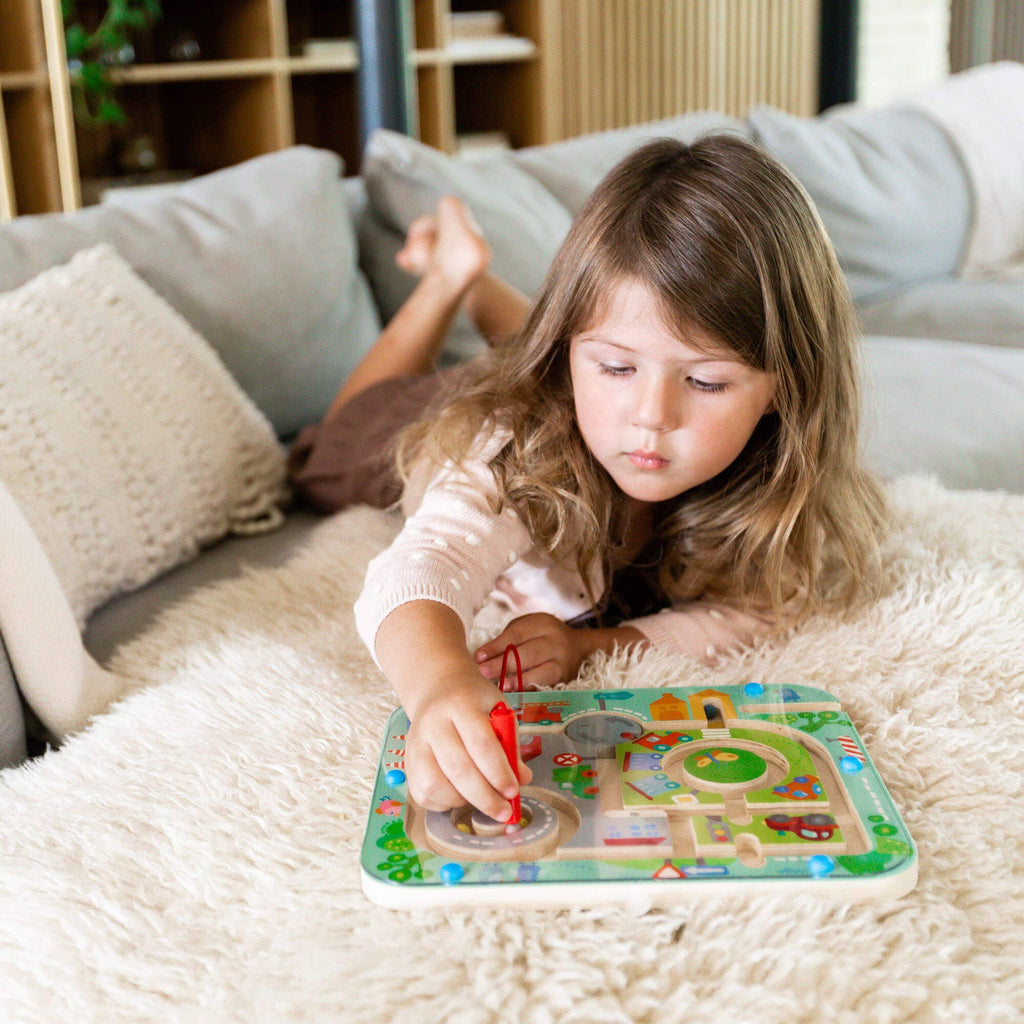HABA USA - Town Maze Magnetic Puzzle Game