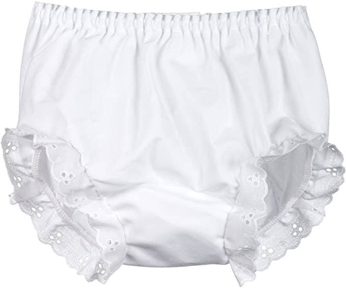 Zsa Zsa & LoLLi Monogram Blanks - Diaper Cover Eyelet Panty, Double Seated (Pk of 4)