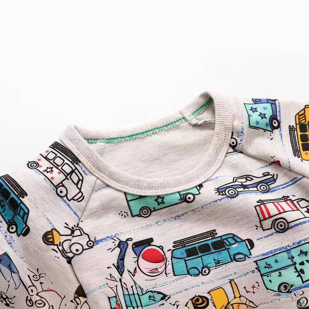 The Find Peaks - Kids Cartoon Crew Neck Sweatshirt Soft Cotton Casual Style