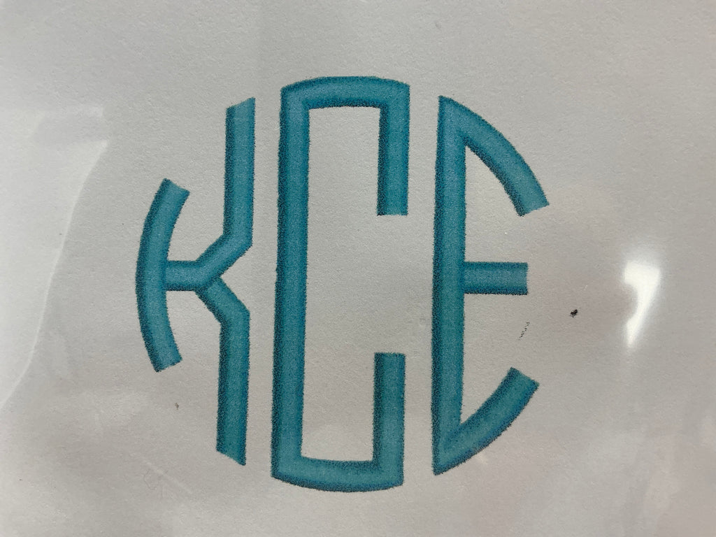 Single monogram 2 inches, many fonts in house