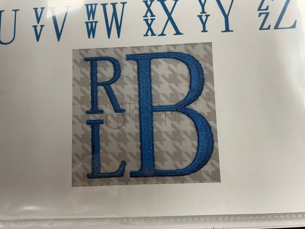 Single monogram fonts, 3 inches