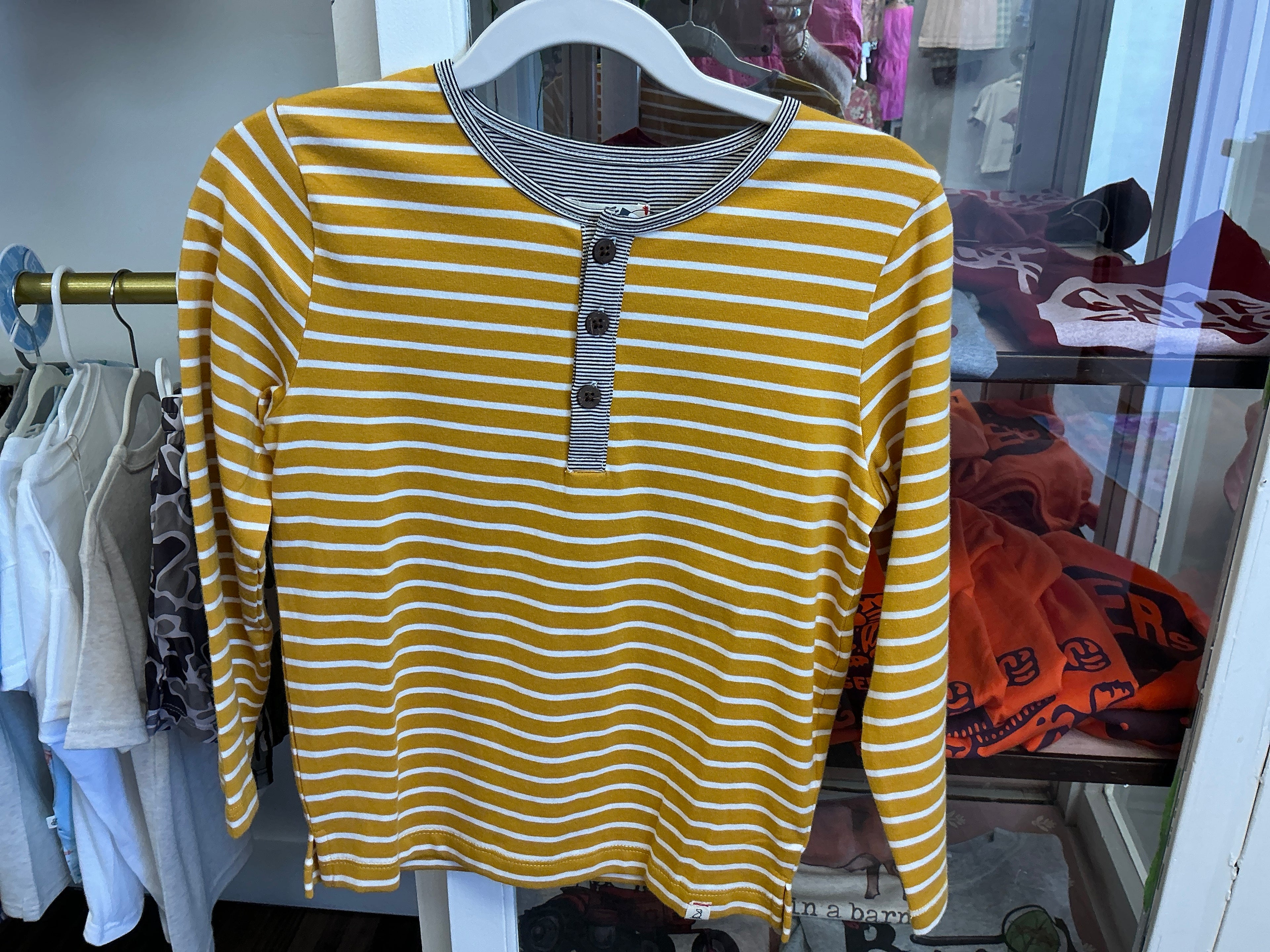 Mustard stripe henley