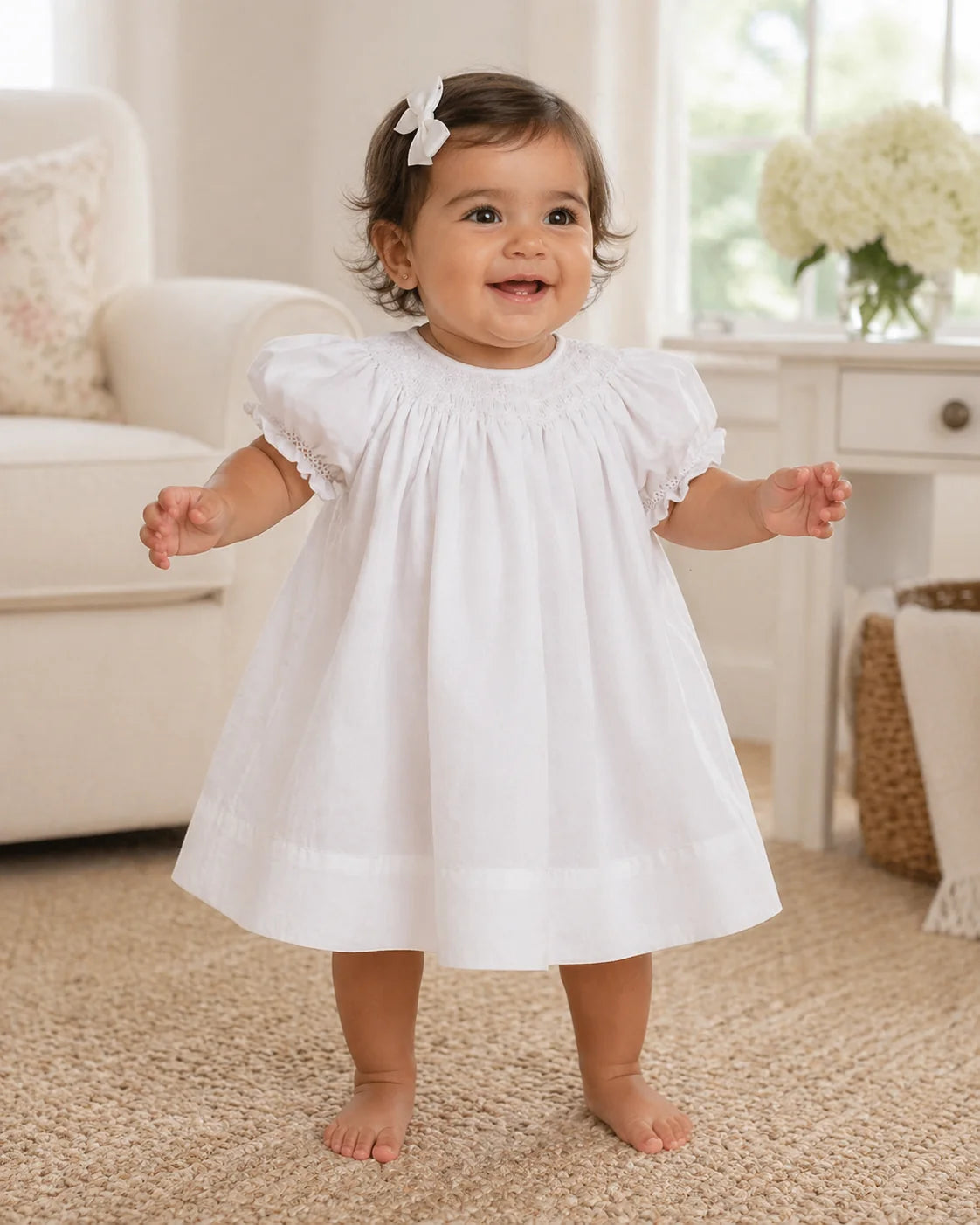 Wave Smocked Daygown