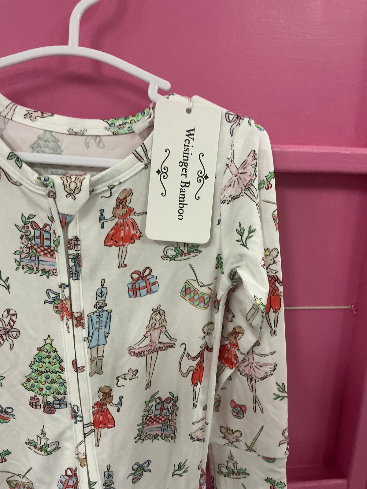 Girls Bamboo Christmas nutcracker onesie romper