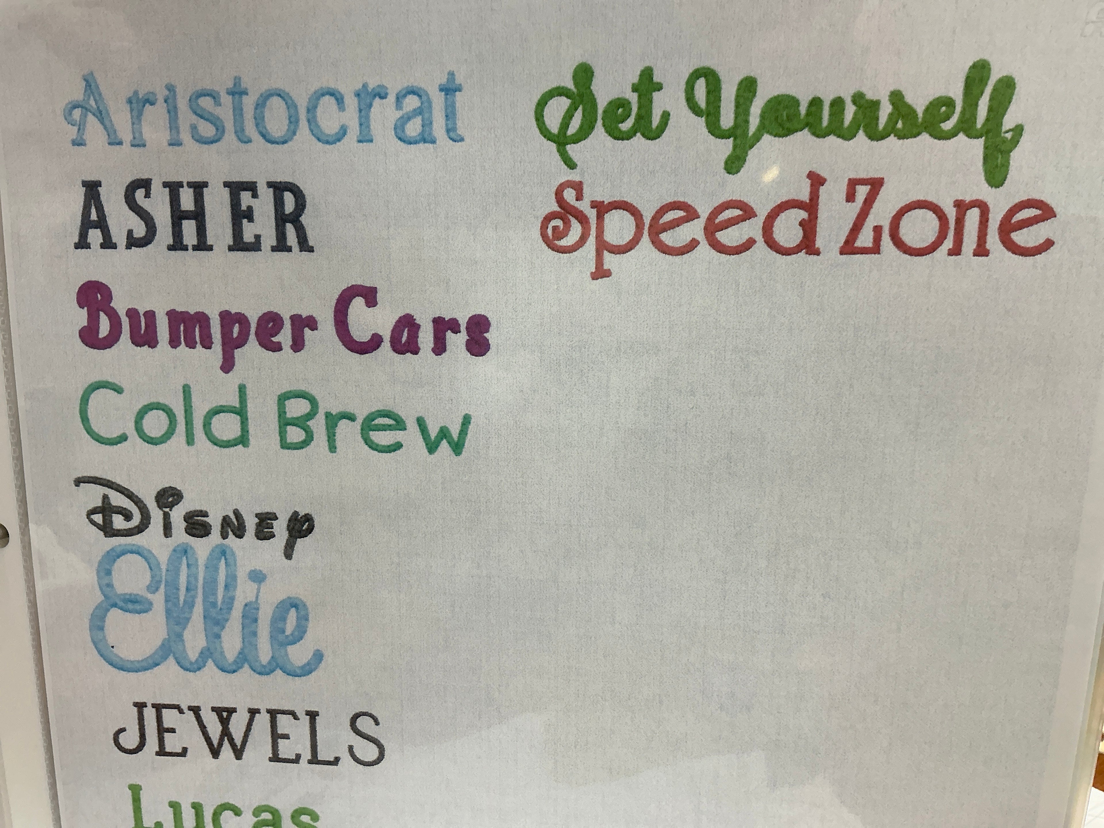 Embroidery Name 1-2”