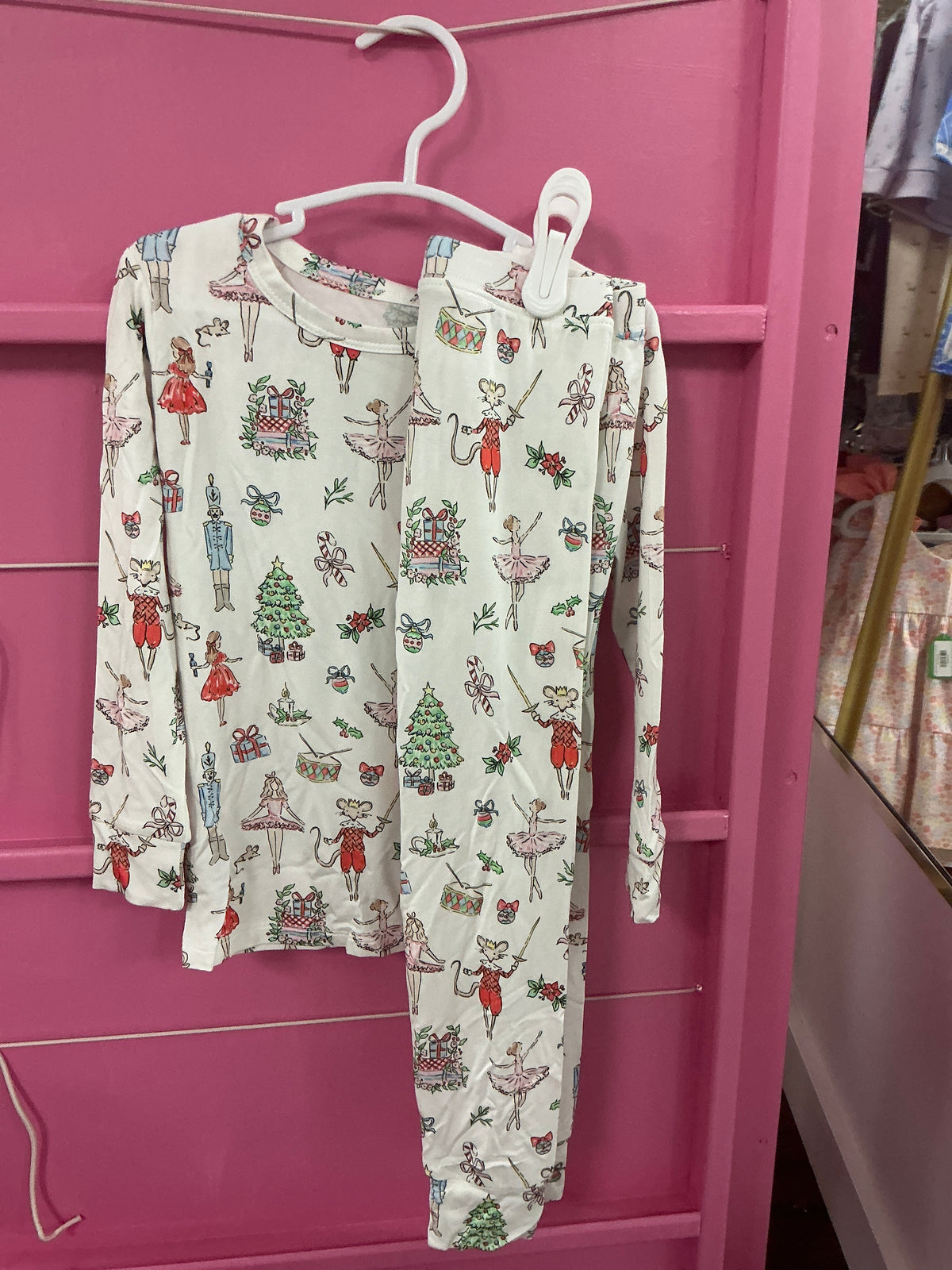 Girls Christmas nutcracker print 2piece pj