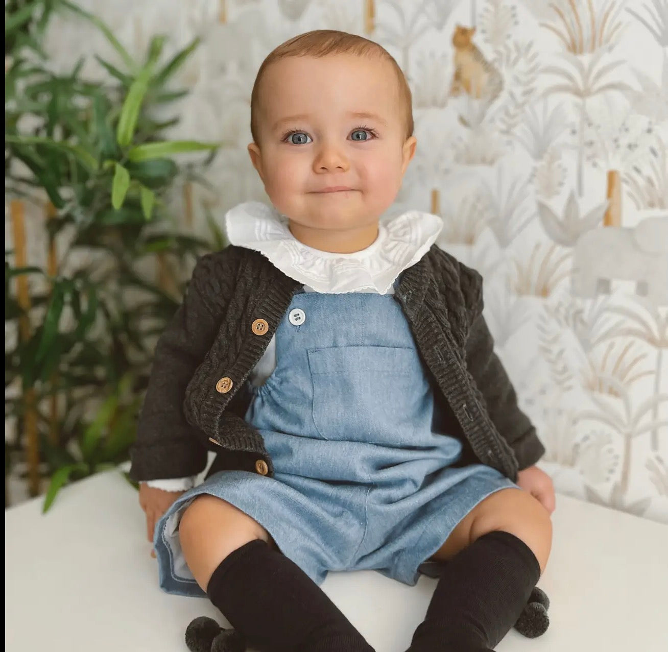 cotton knitted braid jacket