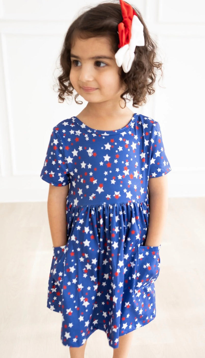 Mila and Rose Star Bright pocket twirl dress