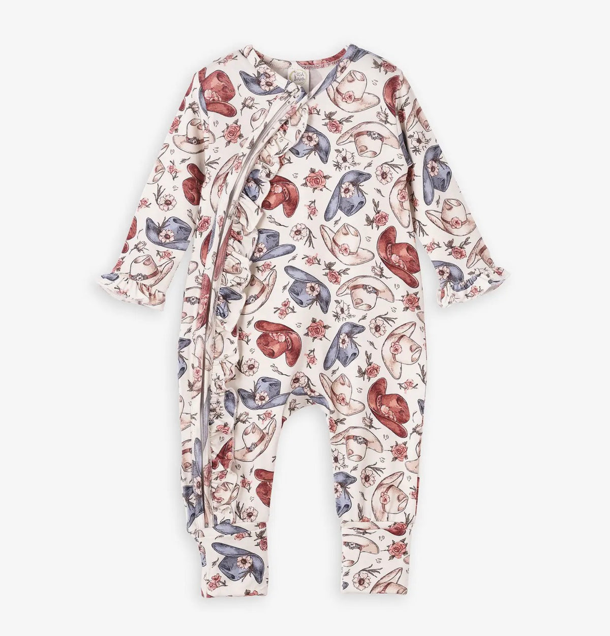 Tesa Babe Wildflower rodeo cowgirl zipper romper