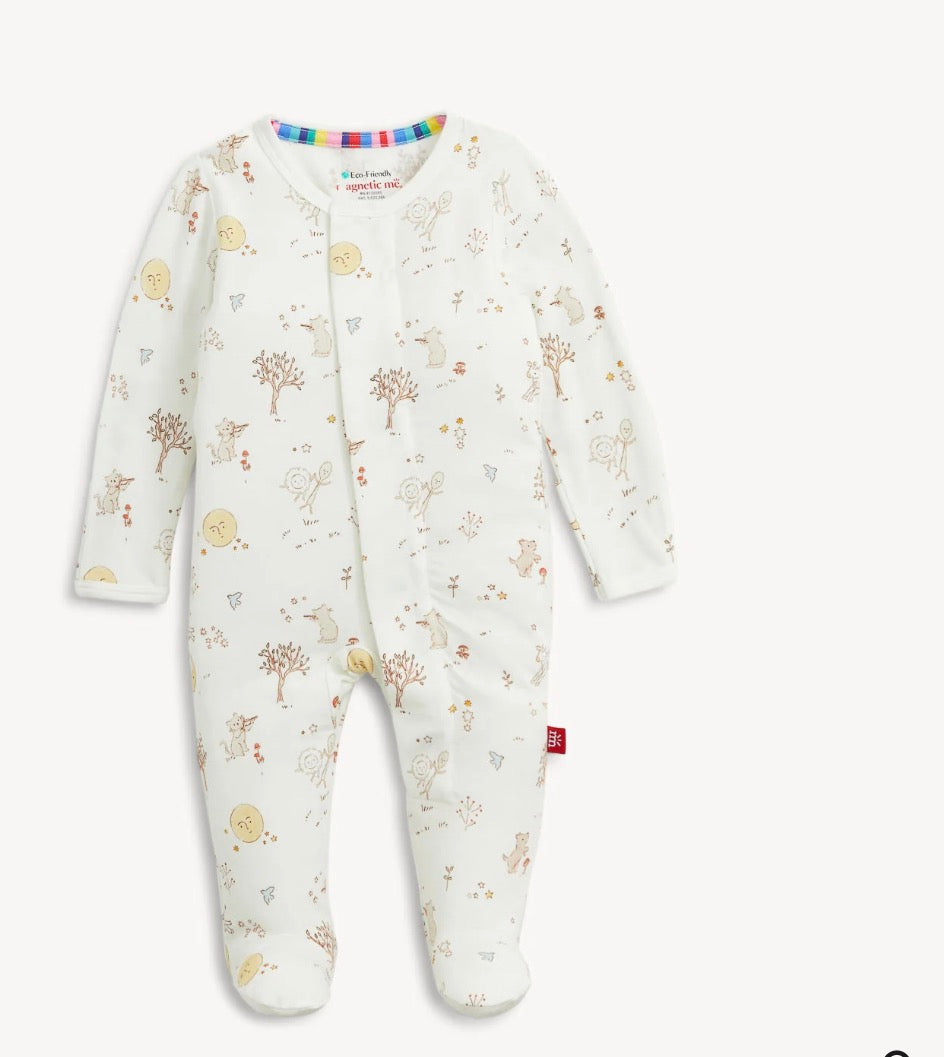 Bedtime Rhymes model fabric footie