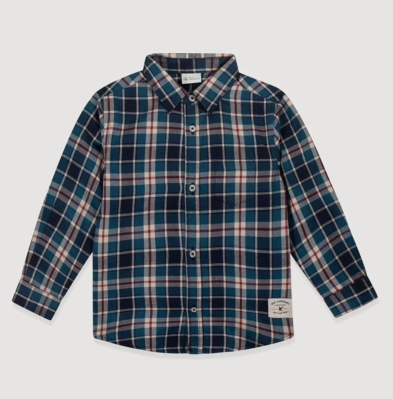 Green Plaid LS button up shirt