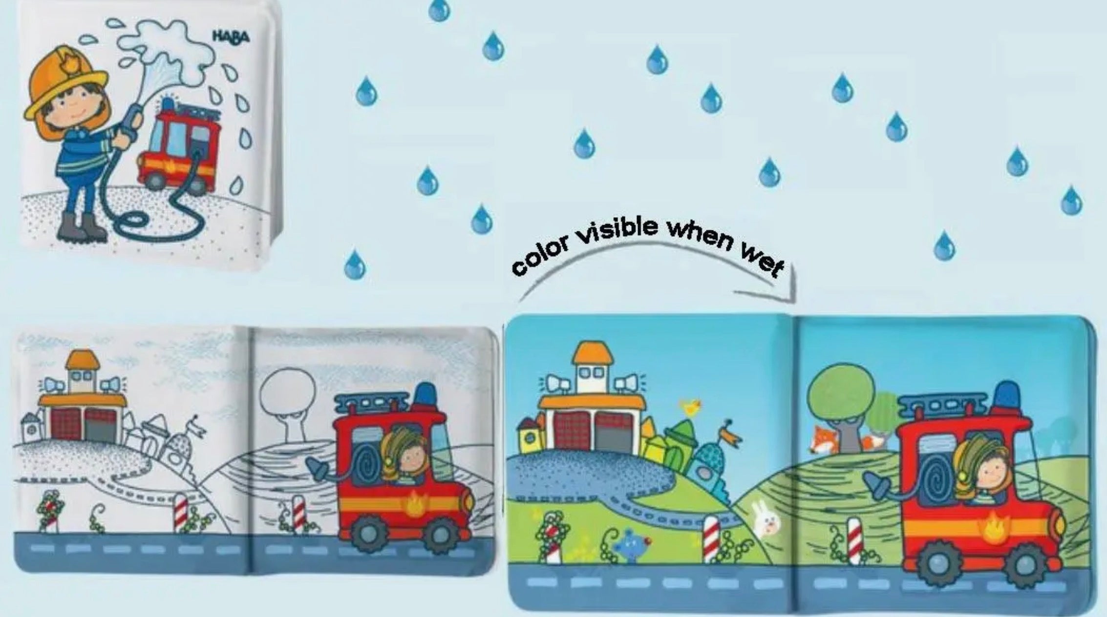 Fireman magic bath book