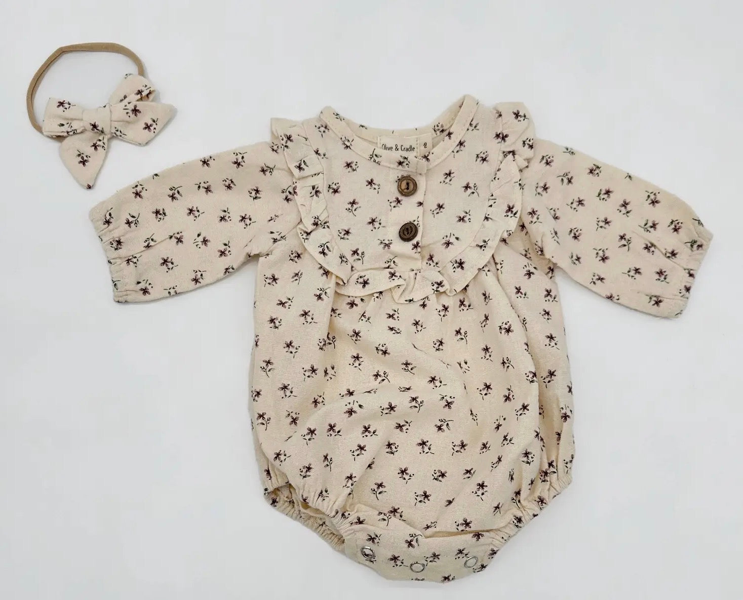 OLIVE & CRADLE - Claudia Soft Cotton Romper Set