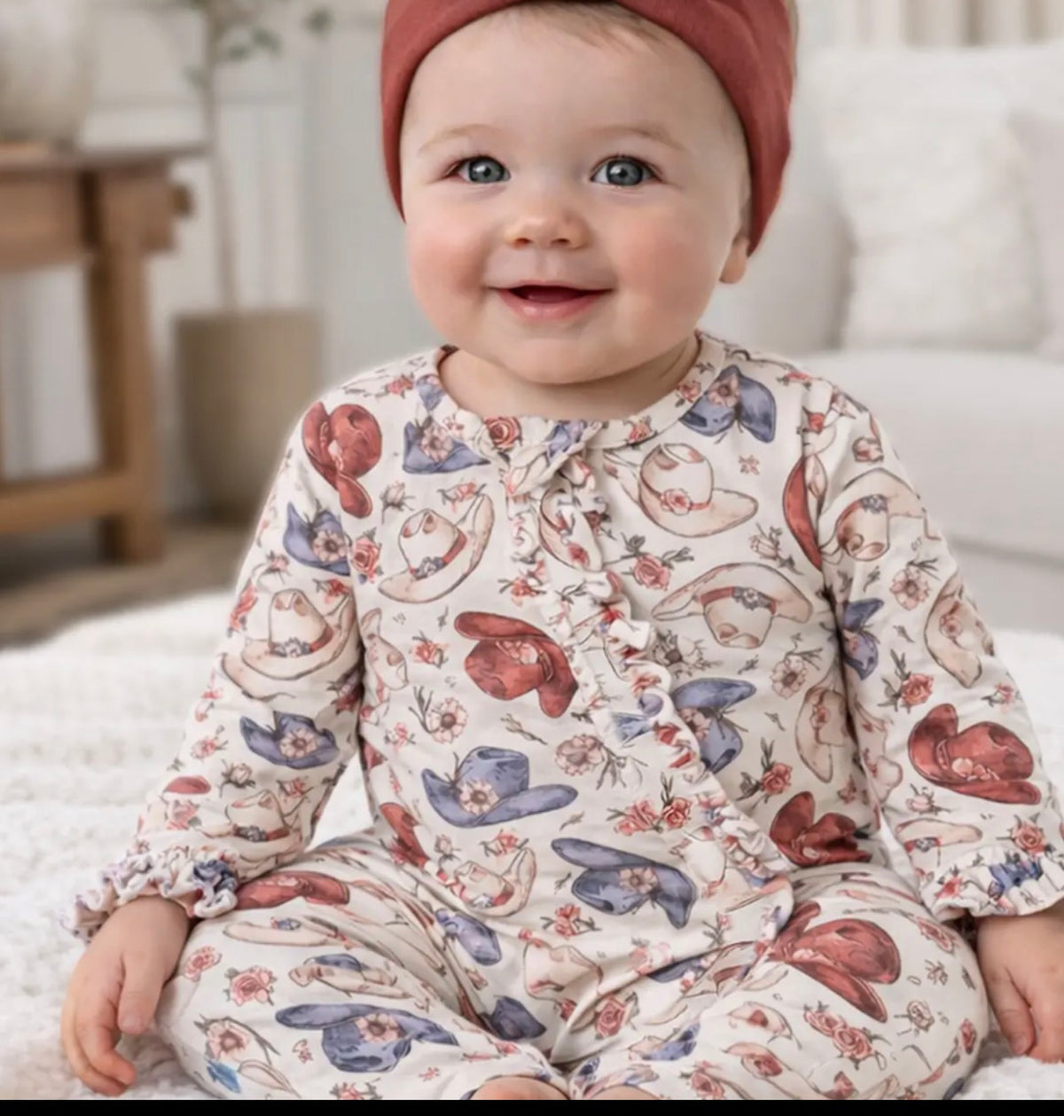 Tesa Babe Wildflower rodeo cowgirl zipper romper