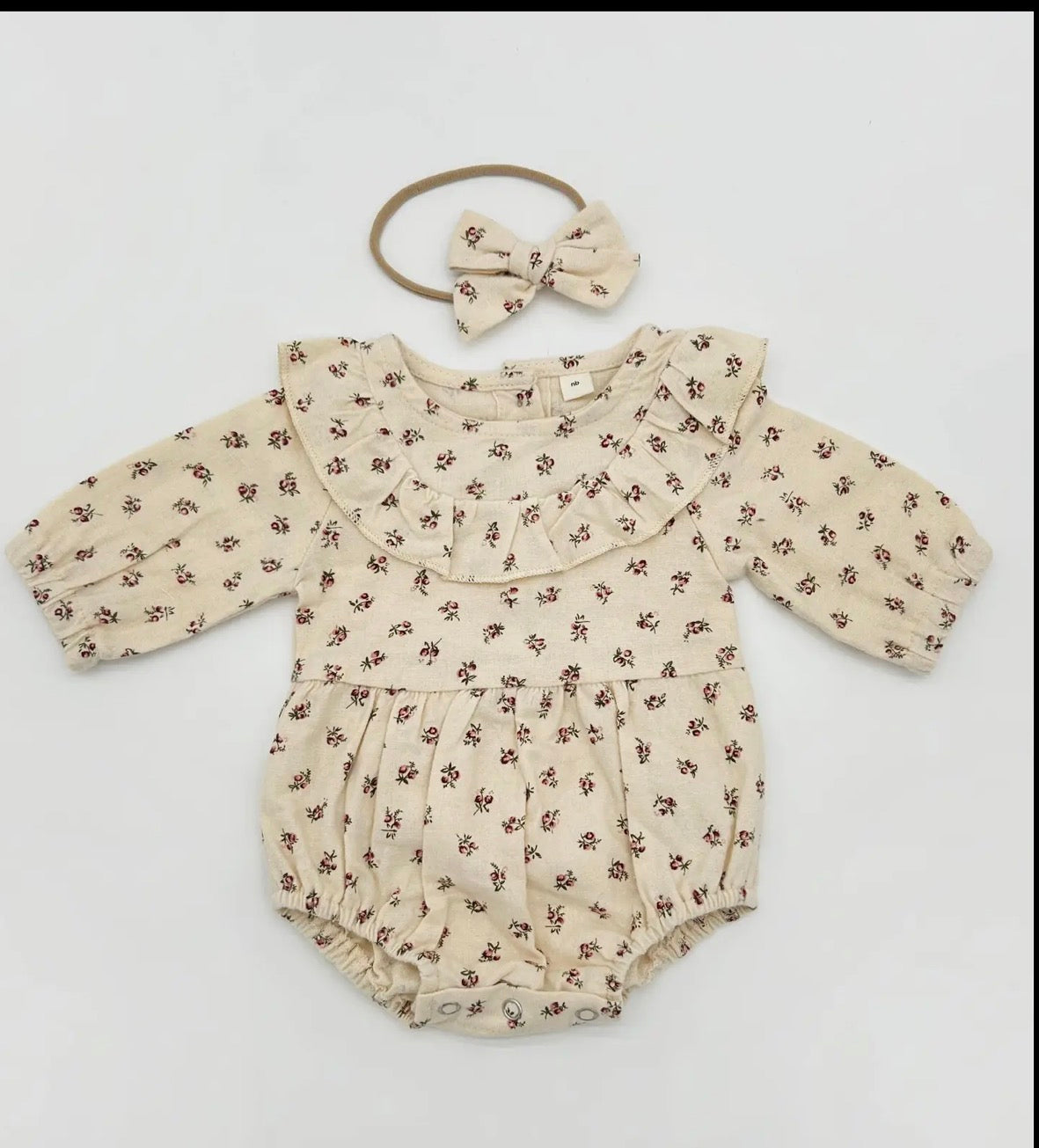 OLIVE & CRADLE - Charlotte Peppermint Romper Set