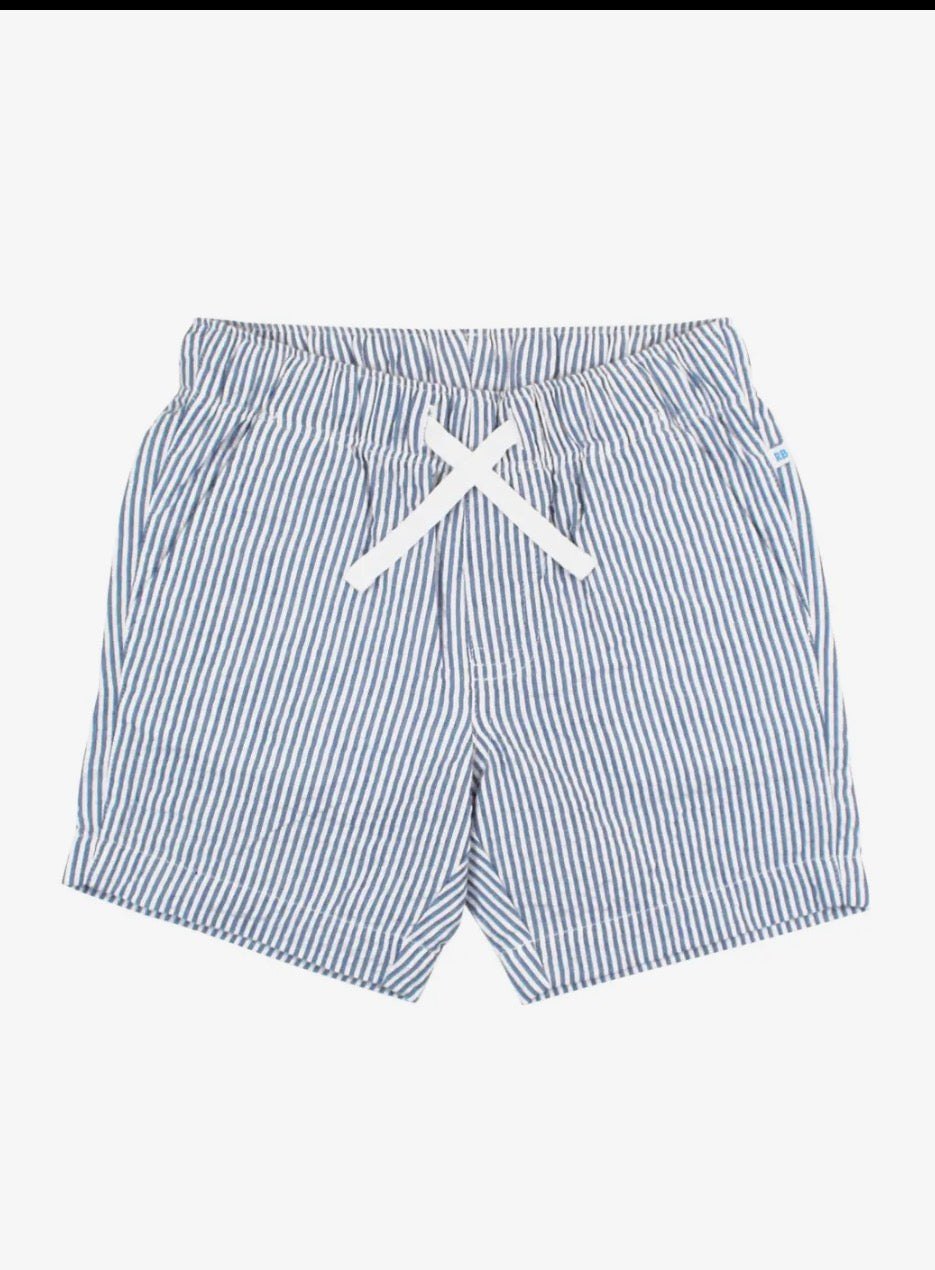 Ruggedbutts Blue seersucker pull on shorts