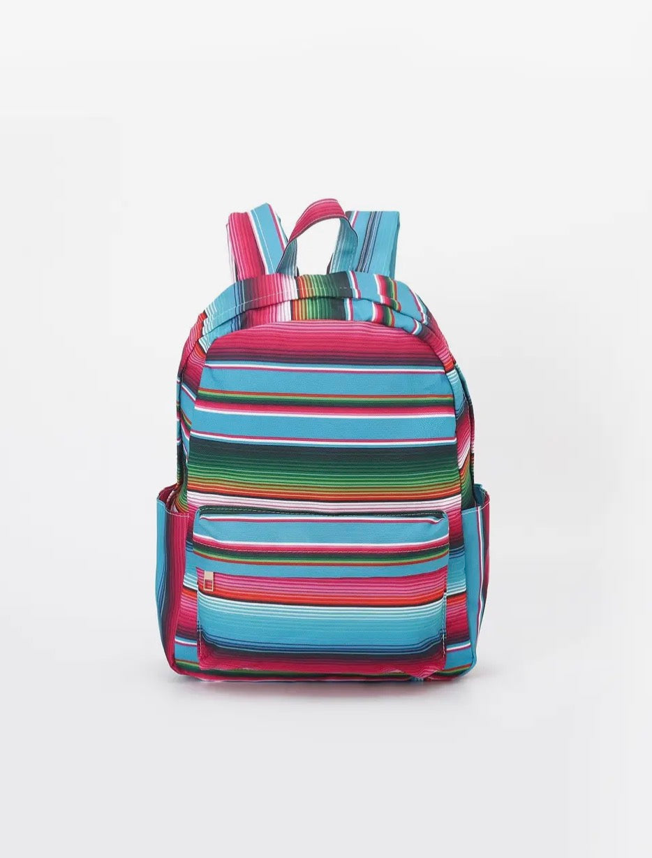 SKP color striped pink backpack