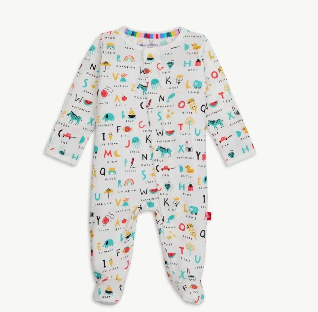 magnetic me ABC coverall footie