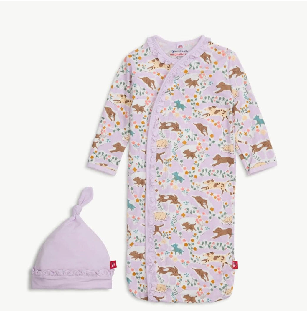 magnetic me best fur end ruffle gown set NB-3m