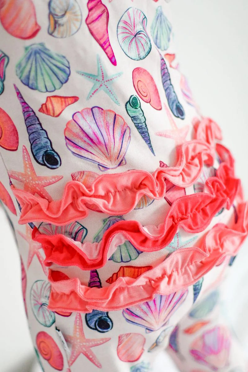 Cute as Shell Ruffle footie snoozer