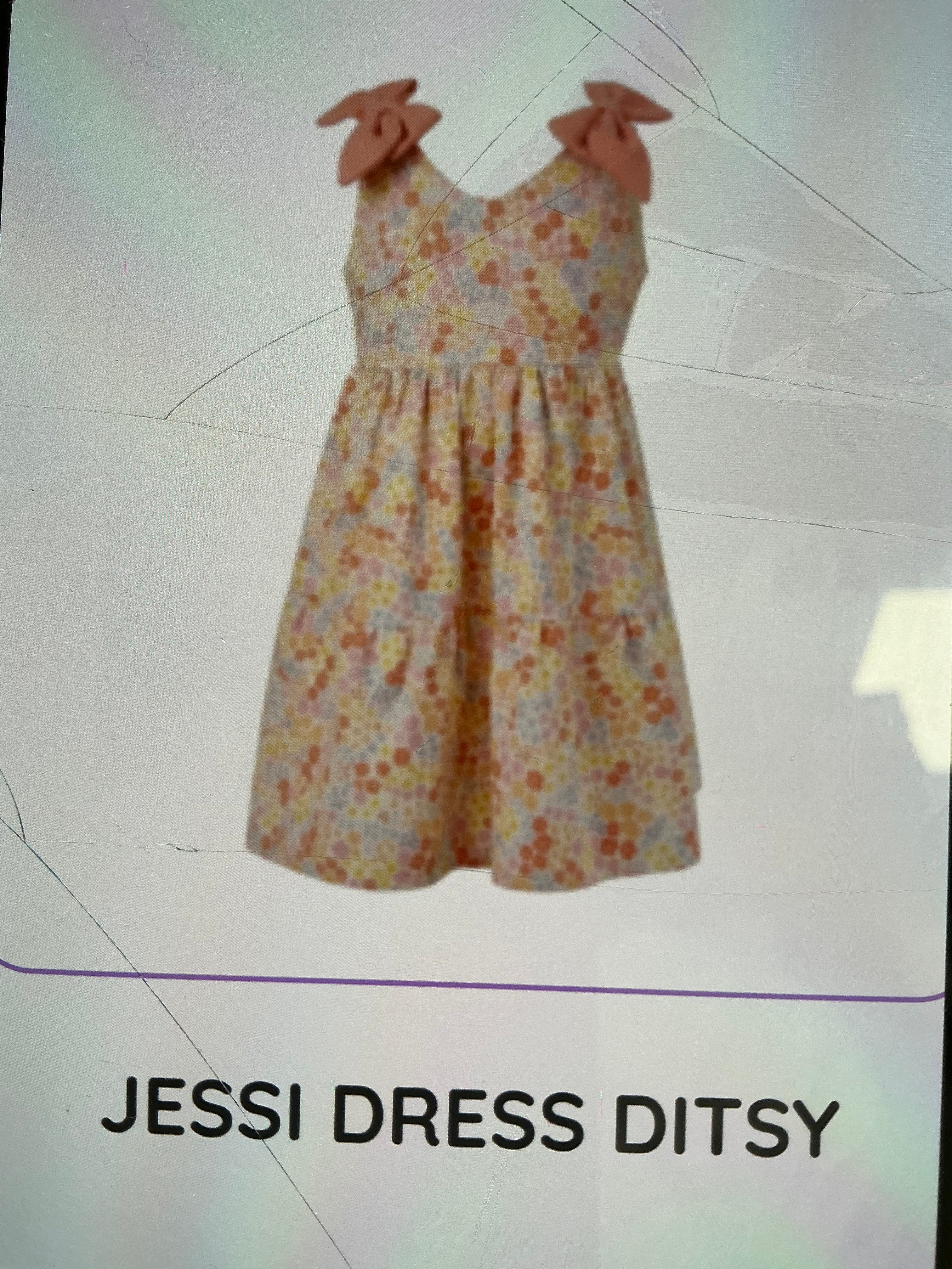 Sally Kids -Jessi bow shoulder dress-yellow/orange