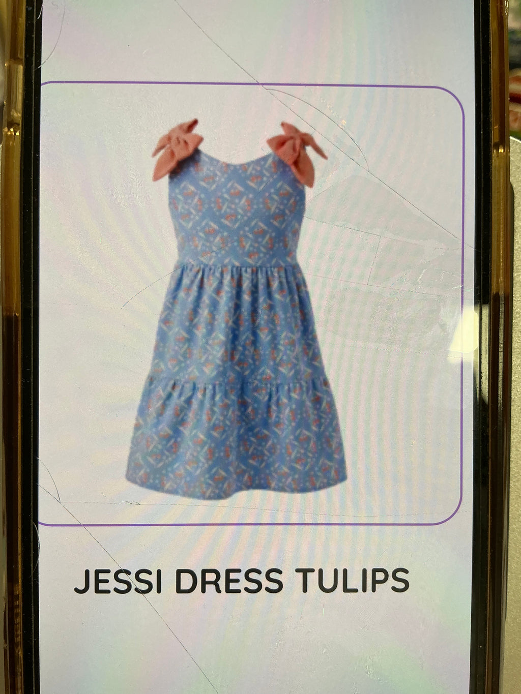 Sally Kids- Jessi bow shoulder dress-blue/ orange