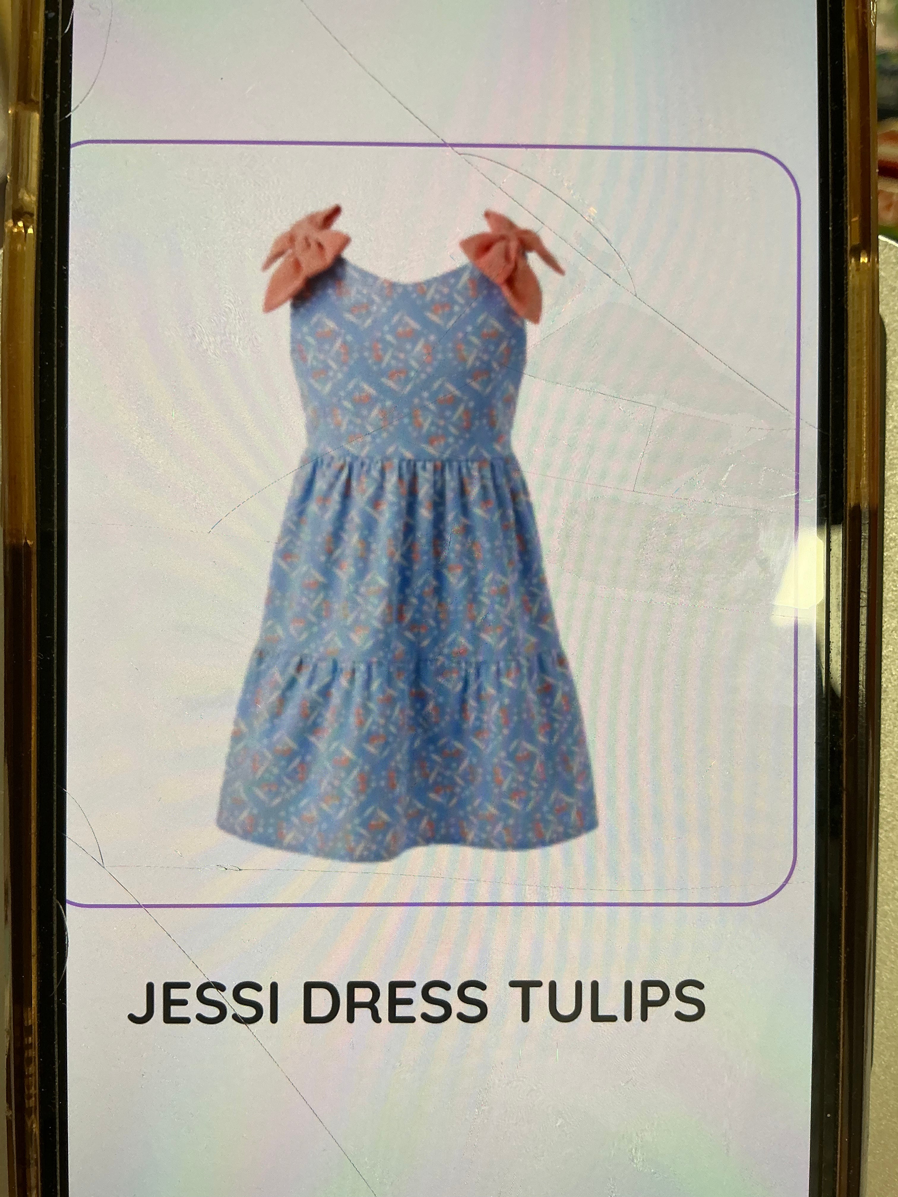 Sally Kids- Jessi bow shoulder dress-blue/ orange