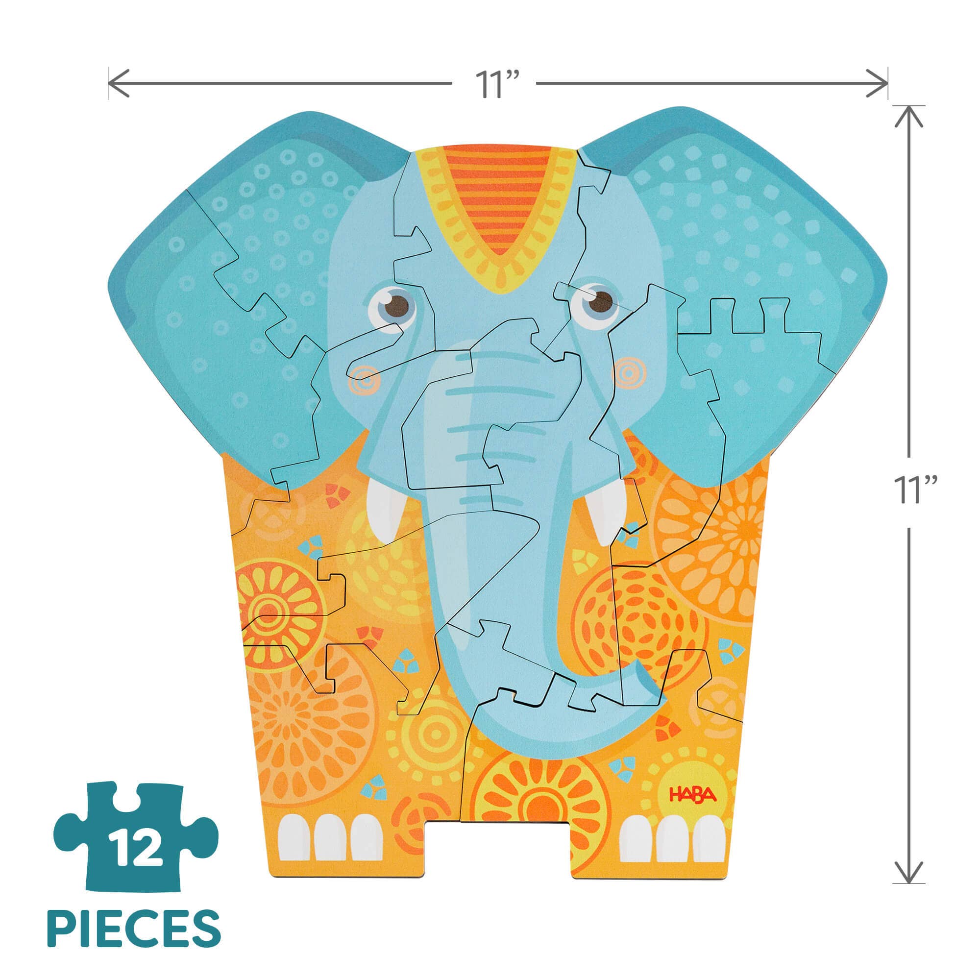 HABA USA - Elephant 2-in-1 Wooden Puzzle