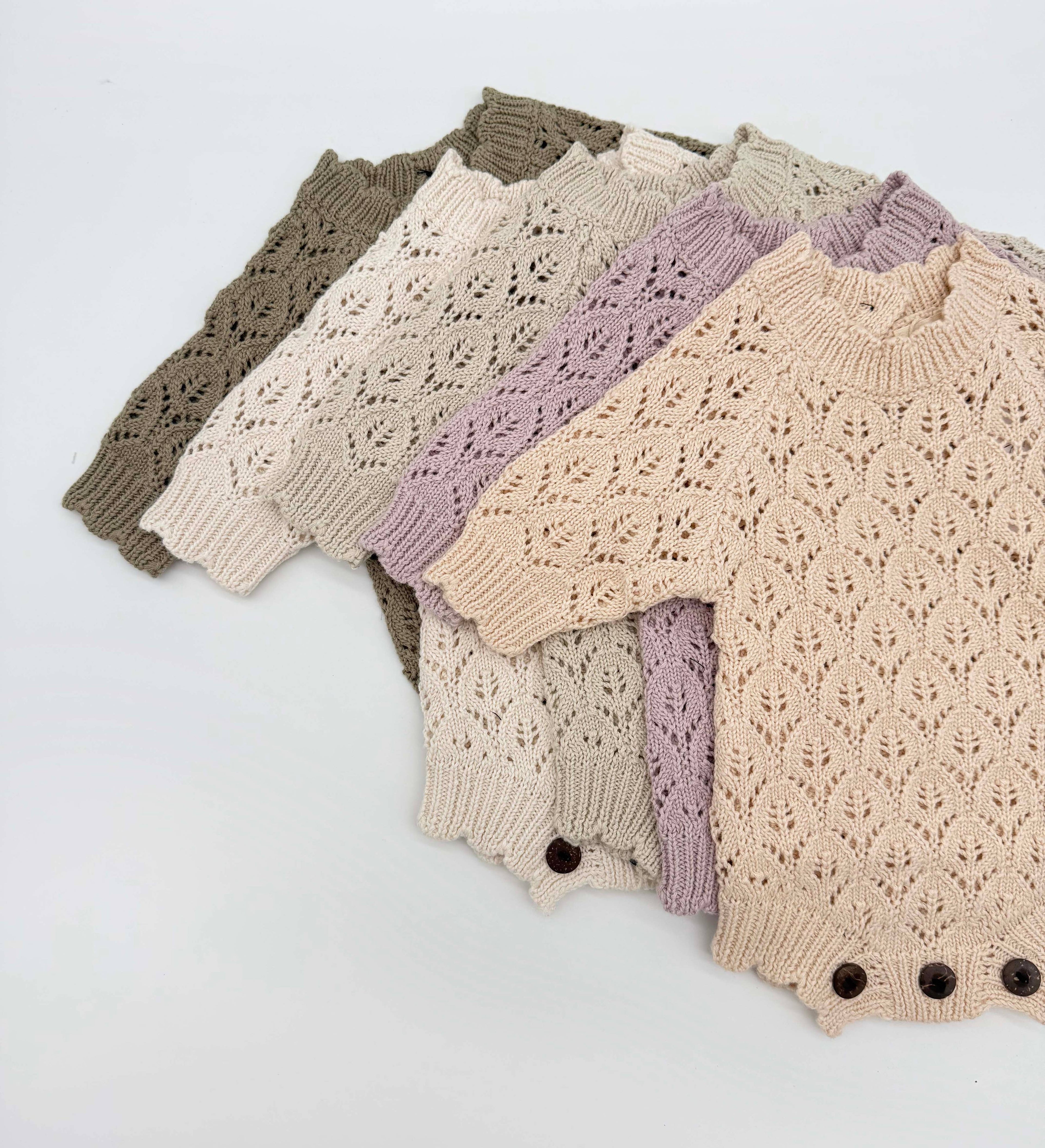 OLIVE & CRADLE - Apricot Pink Lacy Romper