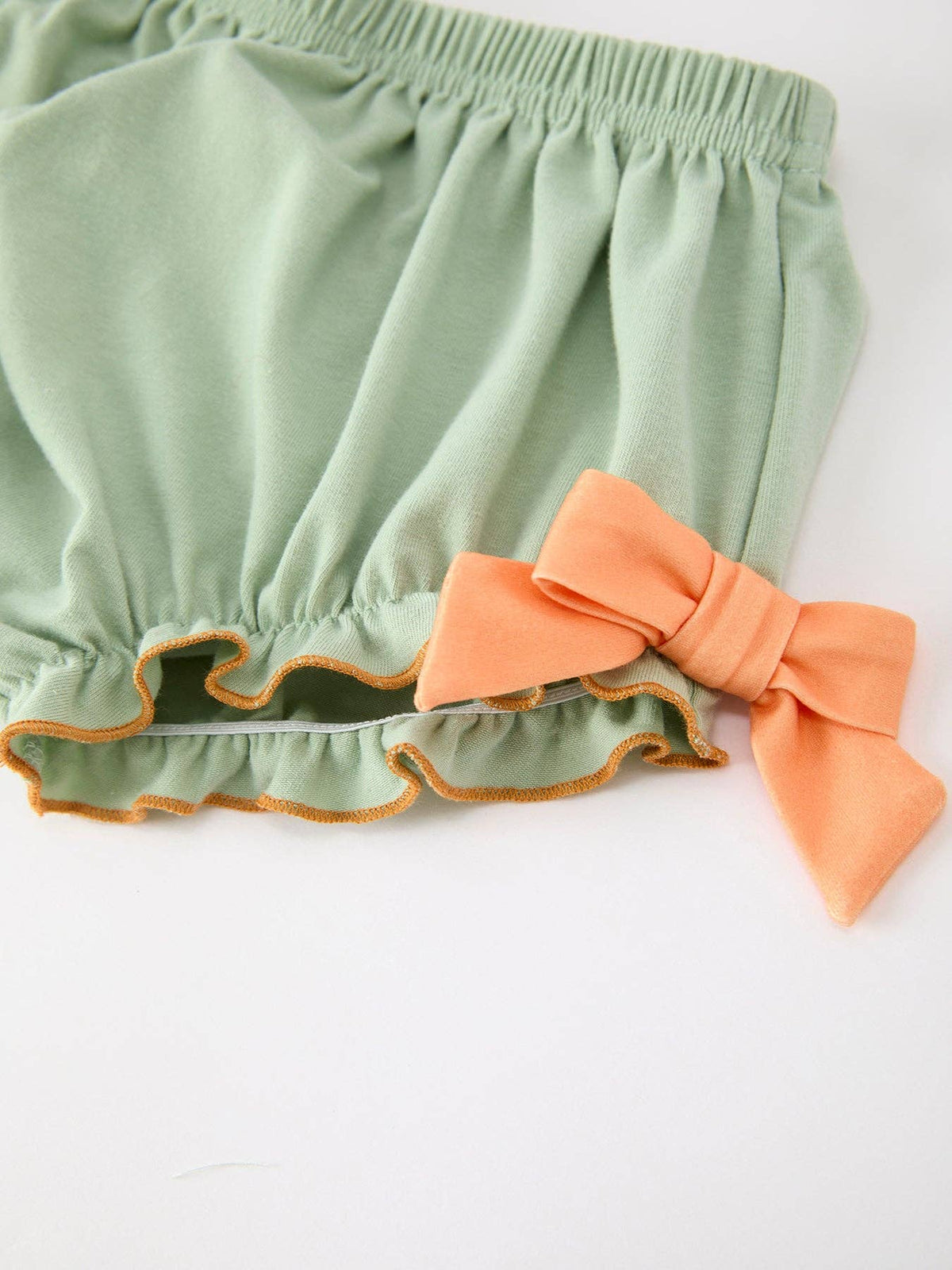 Rylee Faith Designs - Fall Plaid Baby Girl Outfit Set Pumpkin Applique Ruffle Top Bloomer