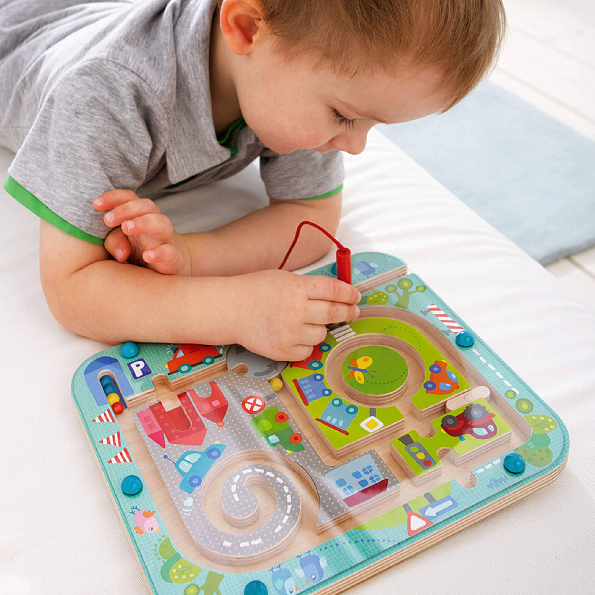 HABA USA - Town Maze Magnetic Puzzle Game