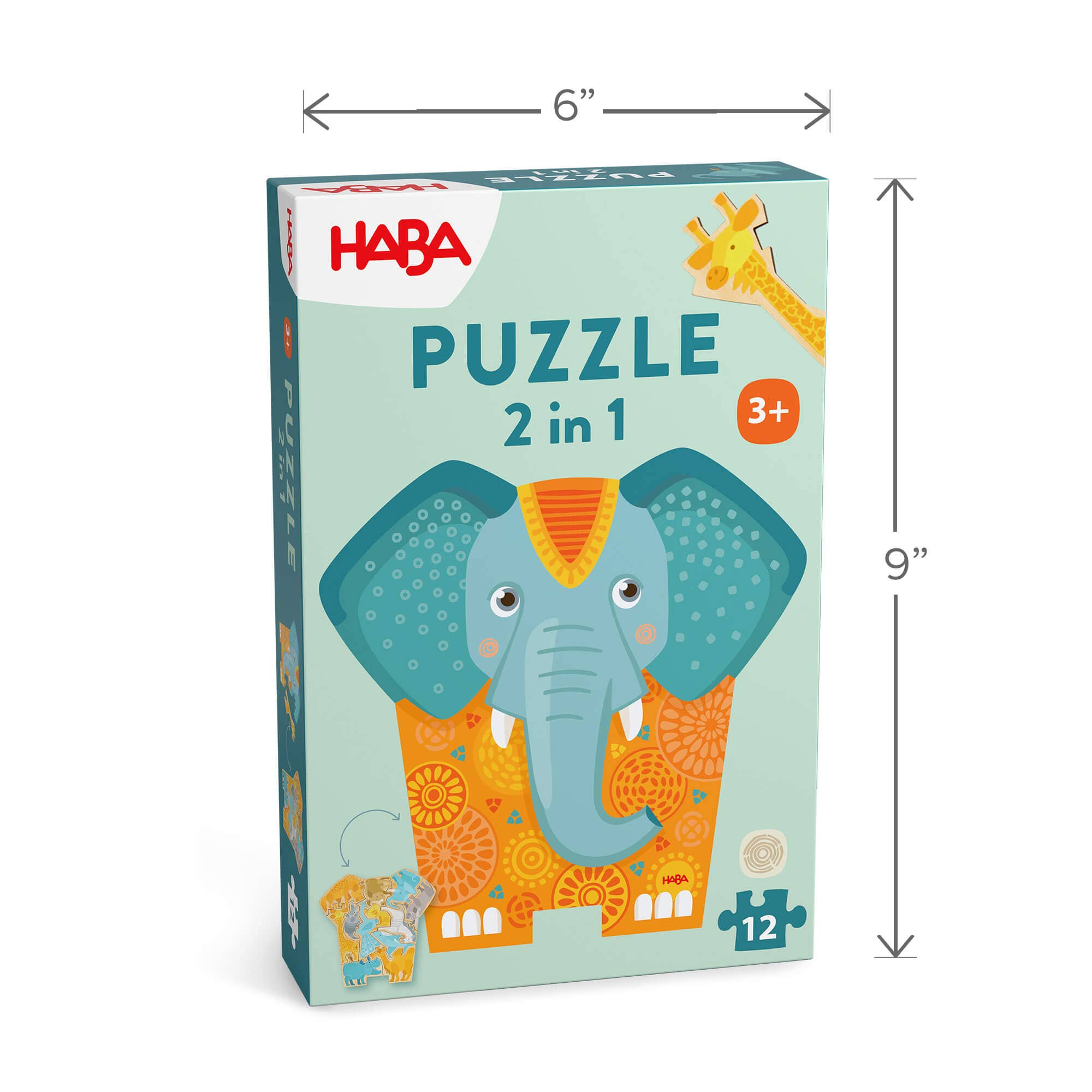 HABA USA - Elephant 2-in-1 Wooden Puzzle