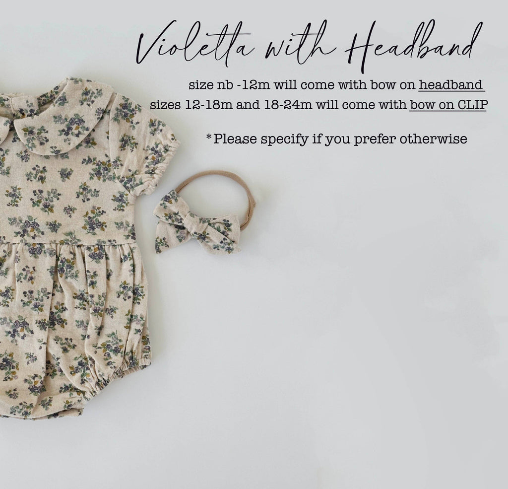 OLIVE & CRADLE - Violetta Floral Romper