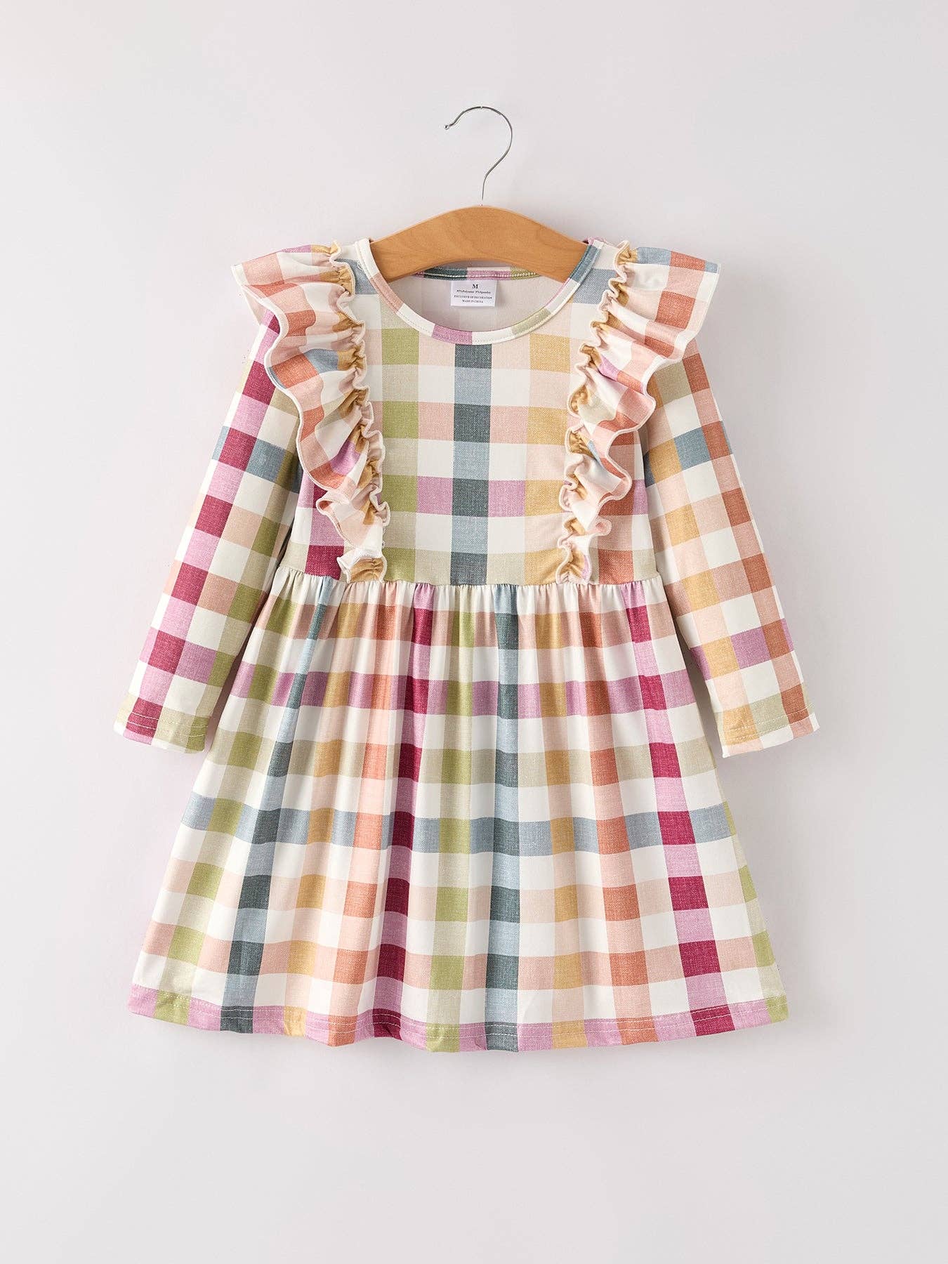 Rylee Faith Designs - Fall Thanksgiving Plaid Long Sleeve Girls Dress