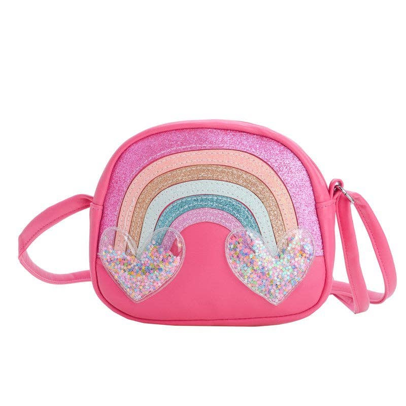 The Find Peaks - Cute Cartoon Rainbow Heart Kids Shoulder Bag