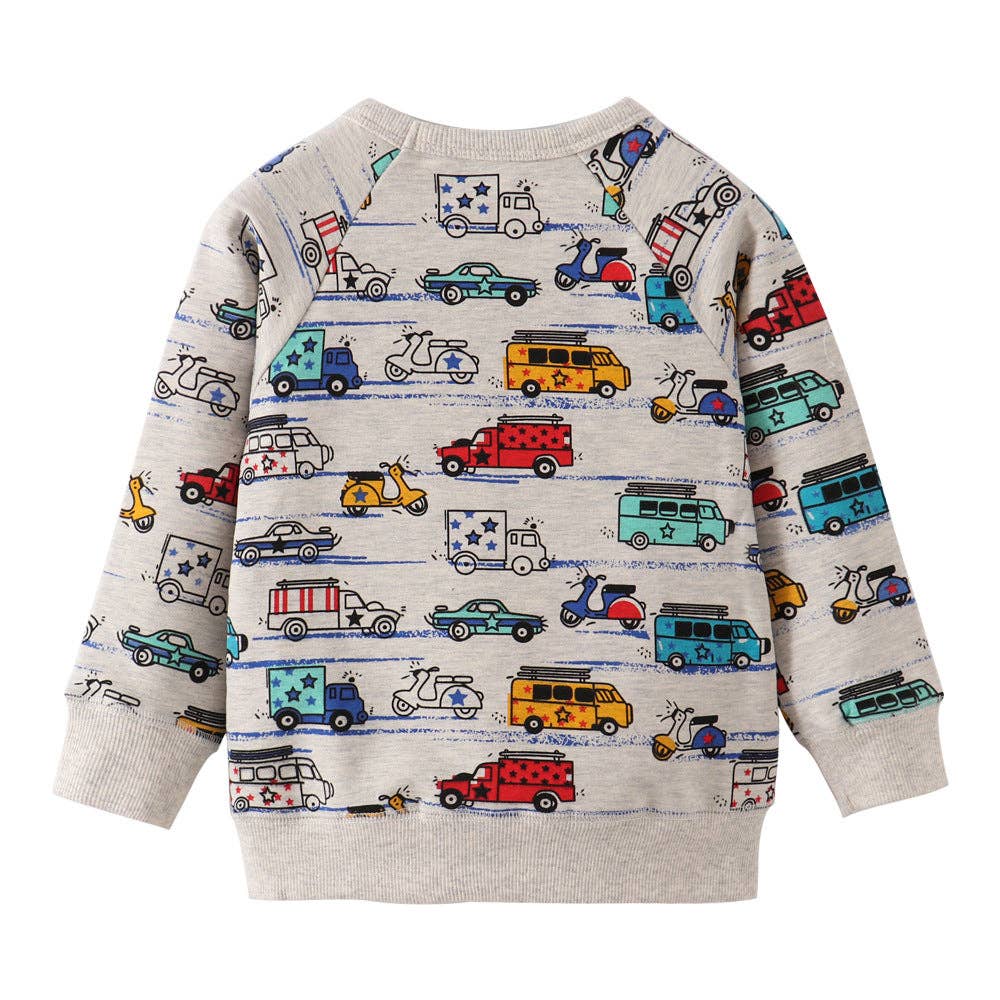 The Find Peaks - Kids Cartoon Crew Neck Sweatshirt Soft Cotton Casual Style