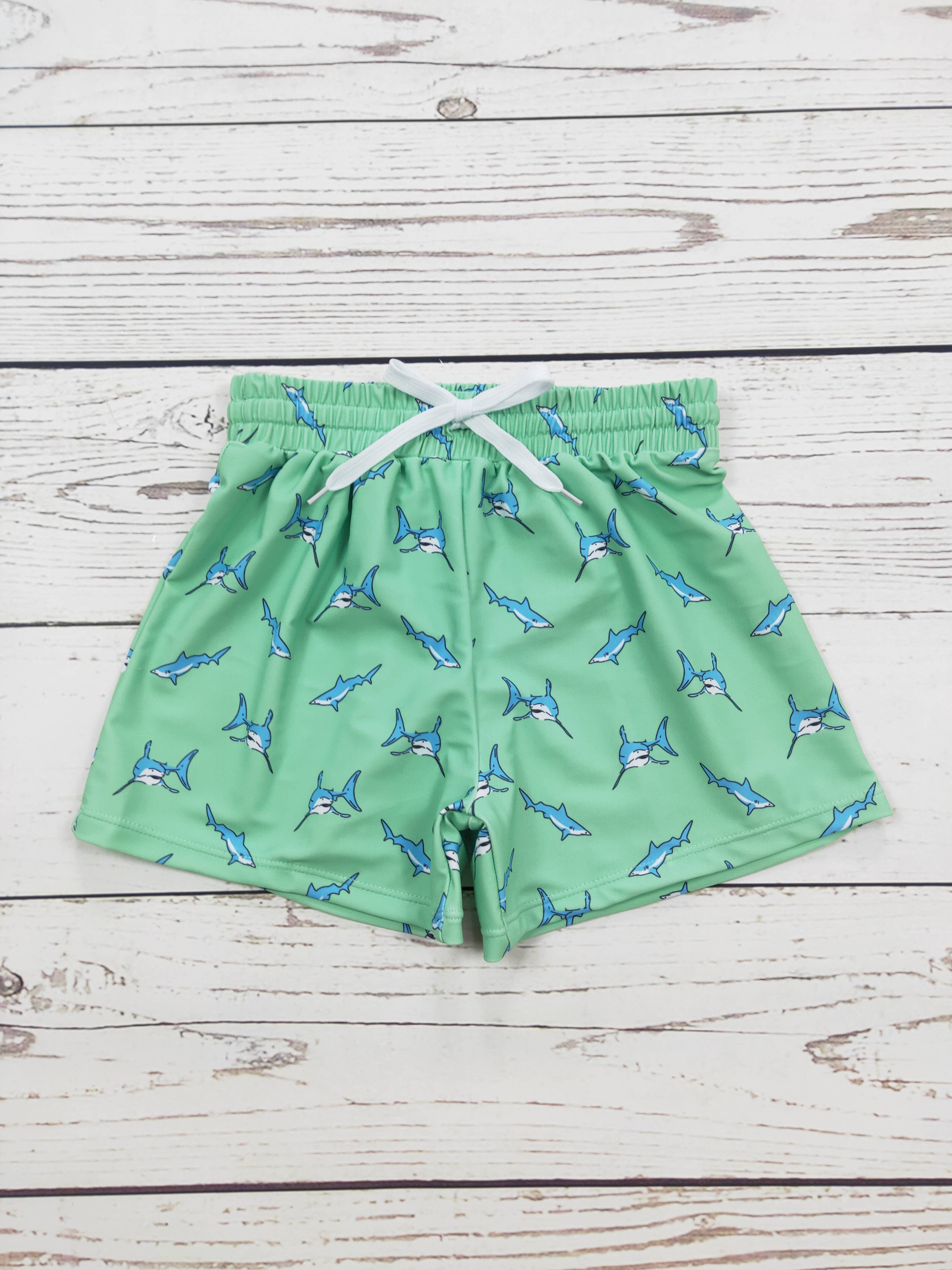 sassy kids palace - Shark Printed Boys Beach Shorts
