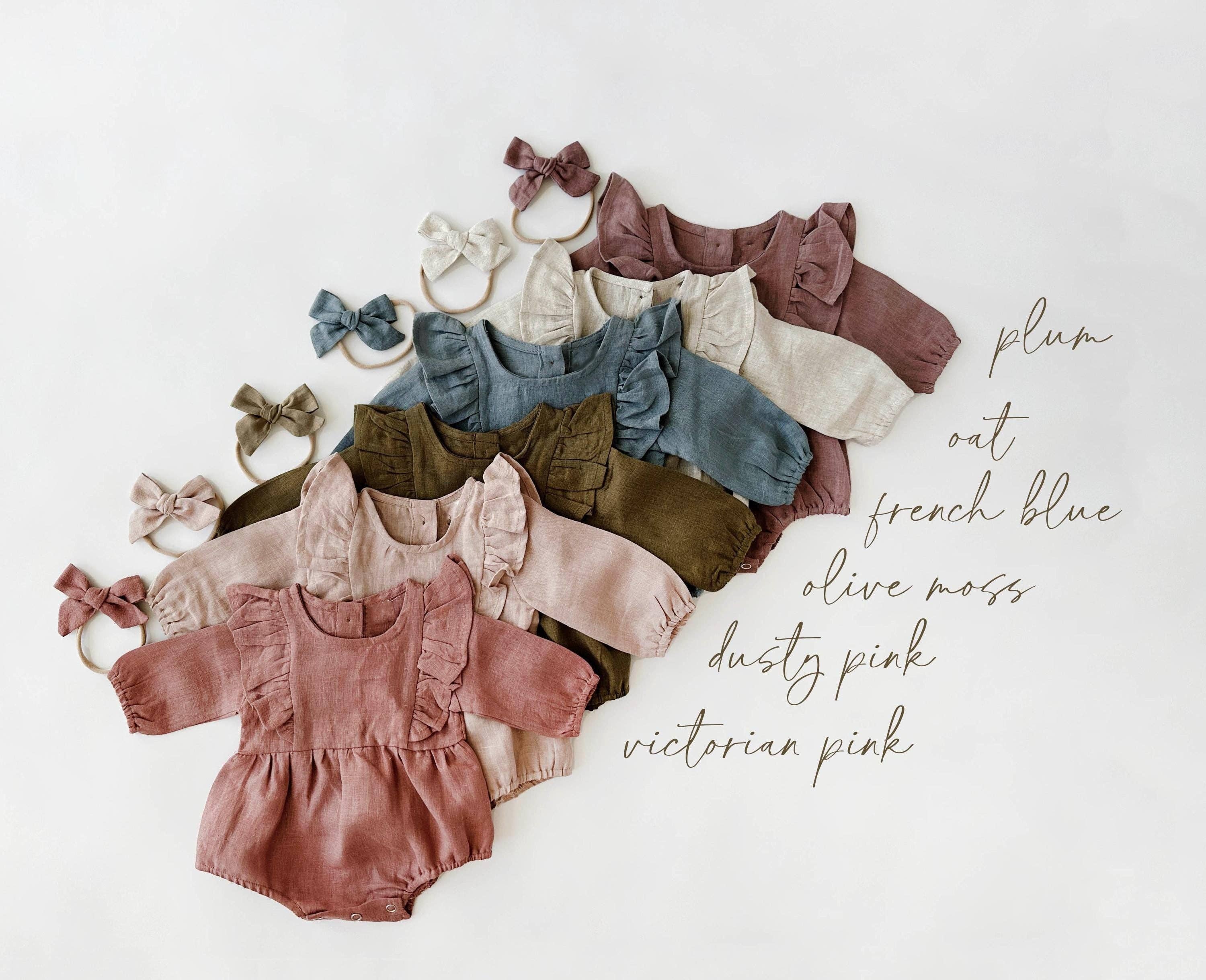 OLIVE & CRADLE - Gabriella Longsleeve Romper with Bow