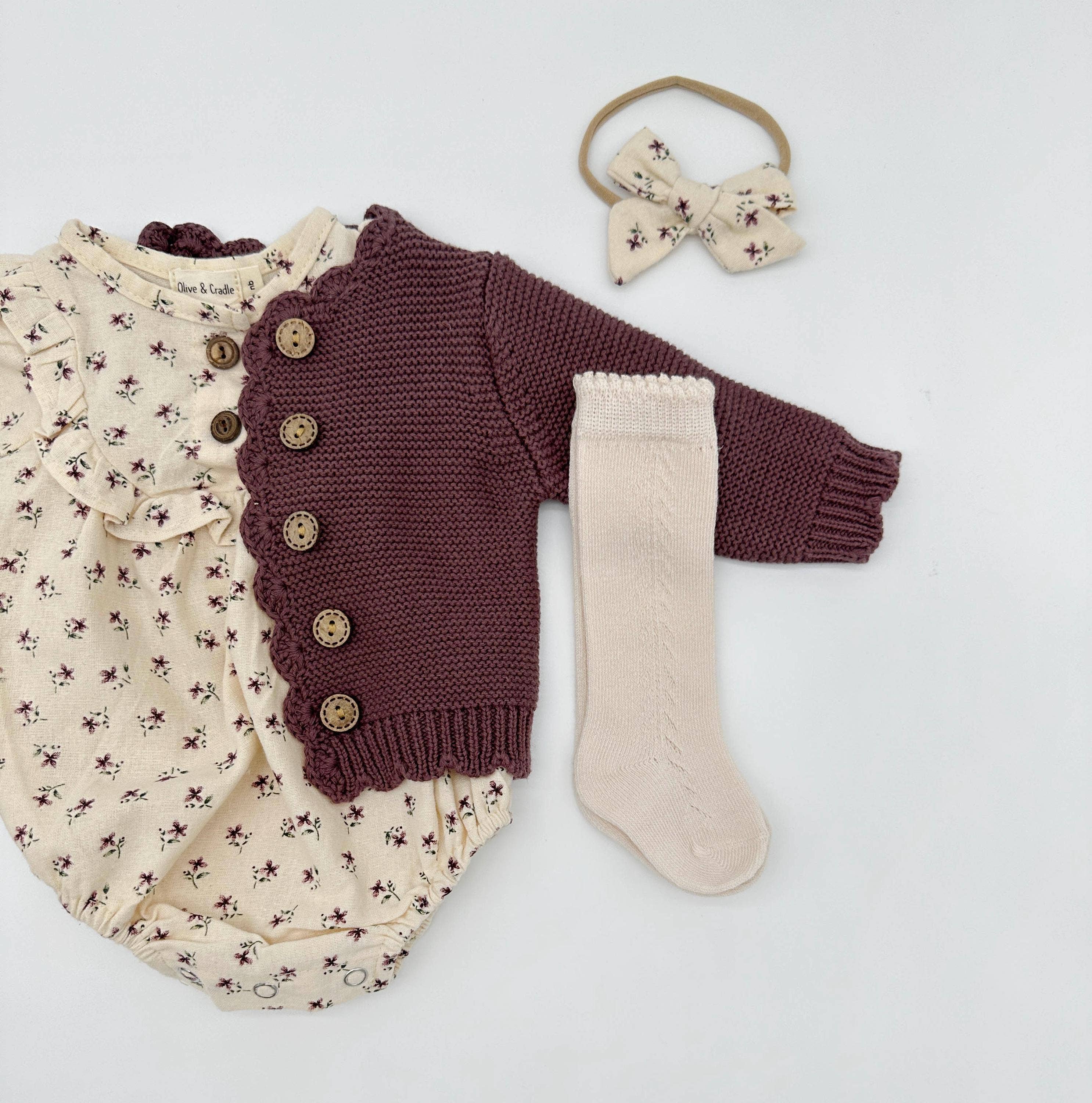 OLIVE & CRADLE - Claudia Soft Cotton Romper Set
