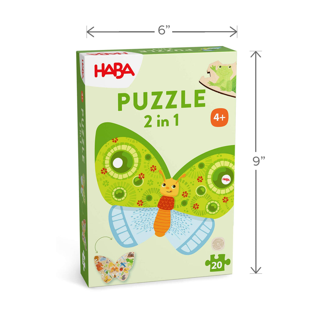 HABA USA - Butterfly 2-in-1 Wooden Puzzle