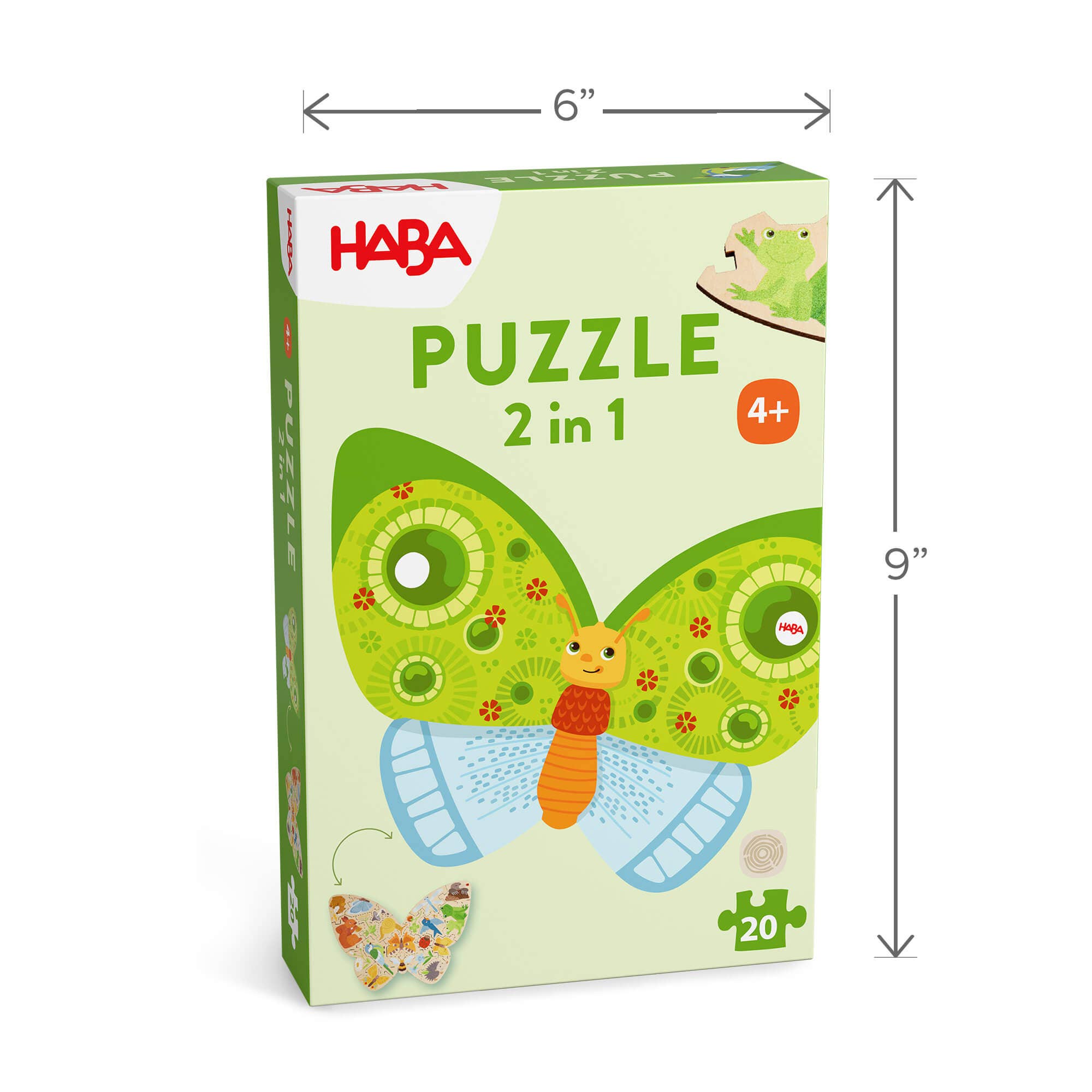 HABA USA - Butterfly 2-in-1 Wooden Puzzle