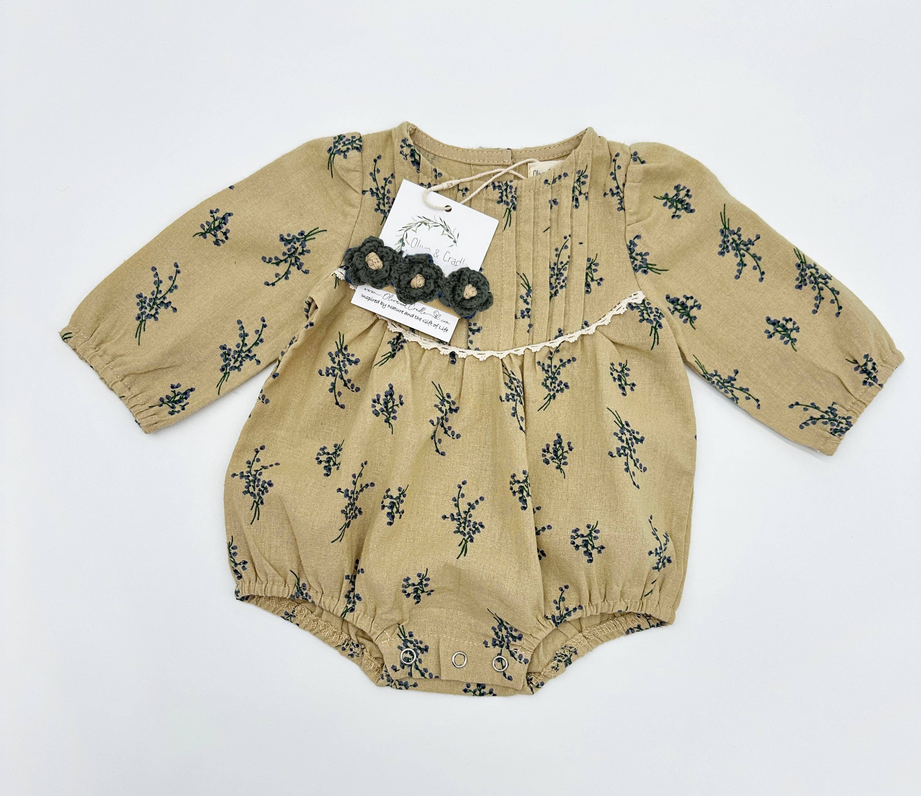 OLIVE & CRADLE - Mabel Long Sleeve Romper