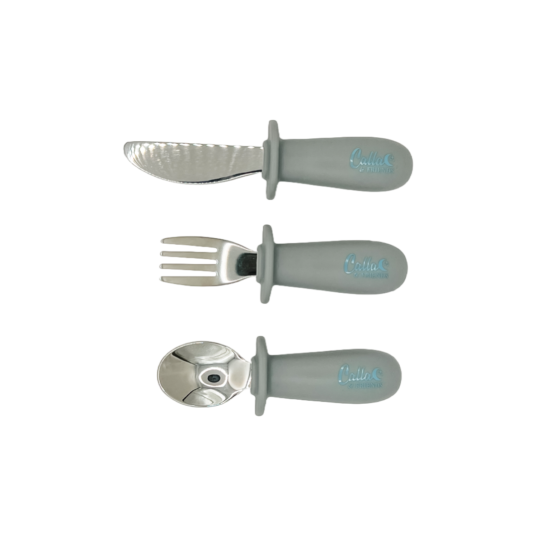 Calla & Friends - Silicone & Stainless Steel Toddler Utensil Set