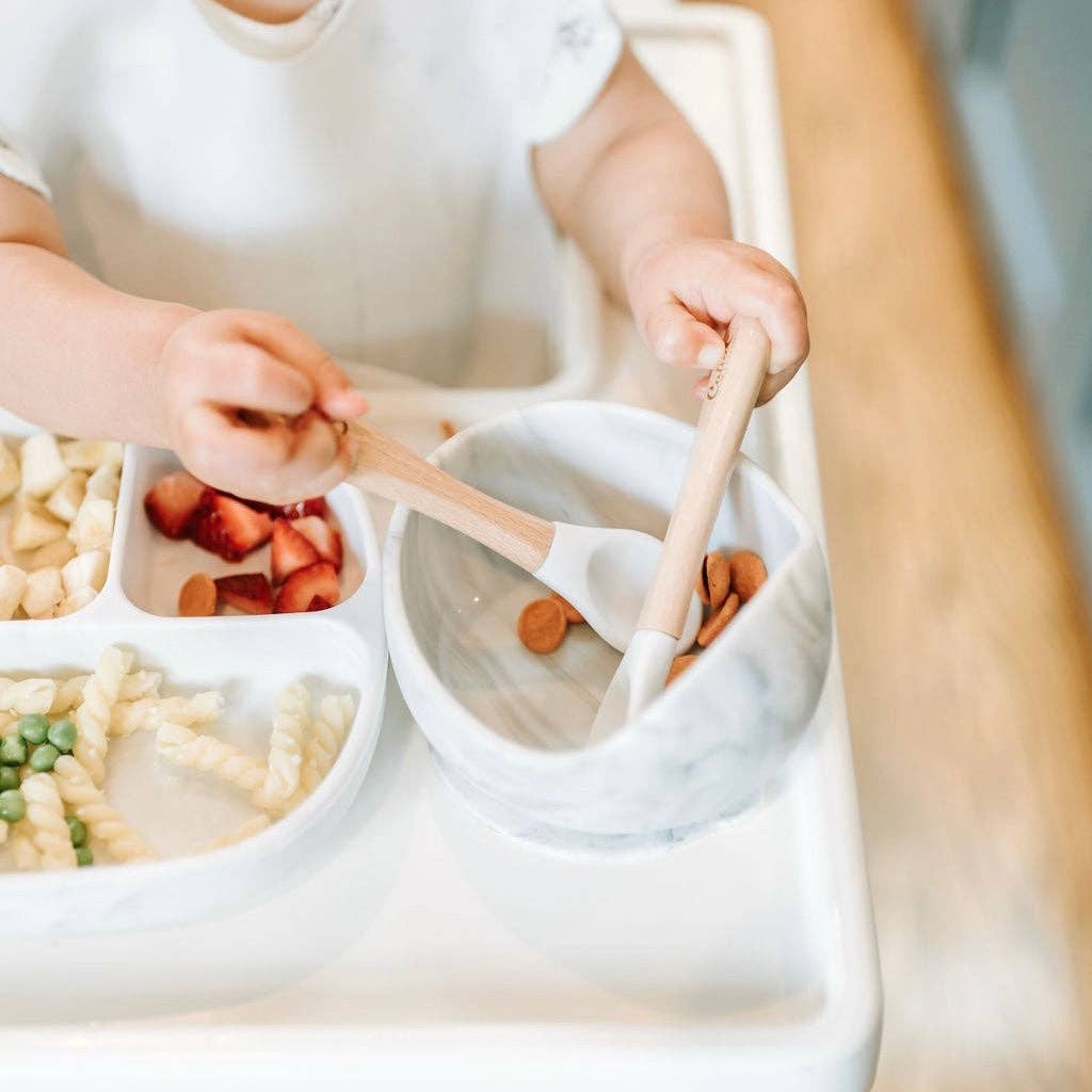 Calla & Friends - Silicone & Beechwood Toddler Utensil Set